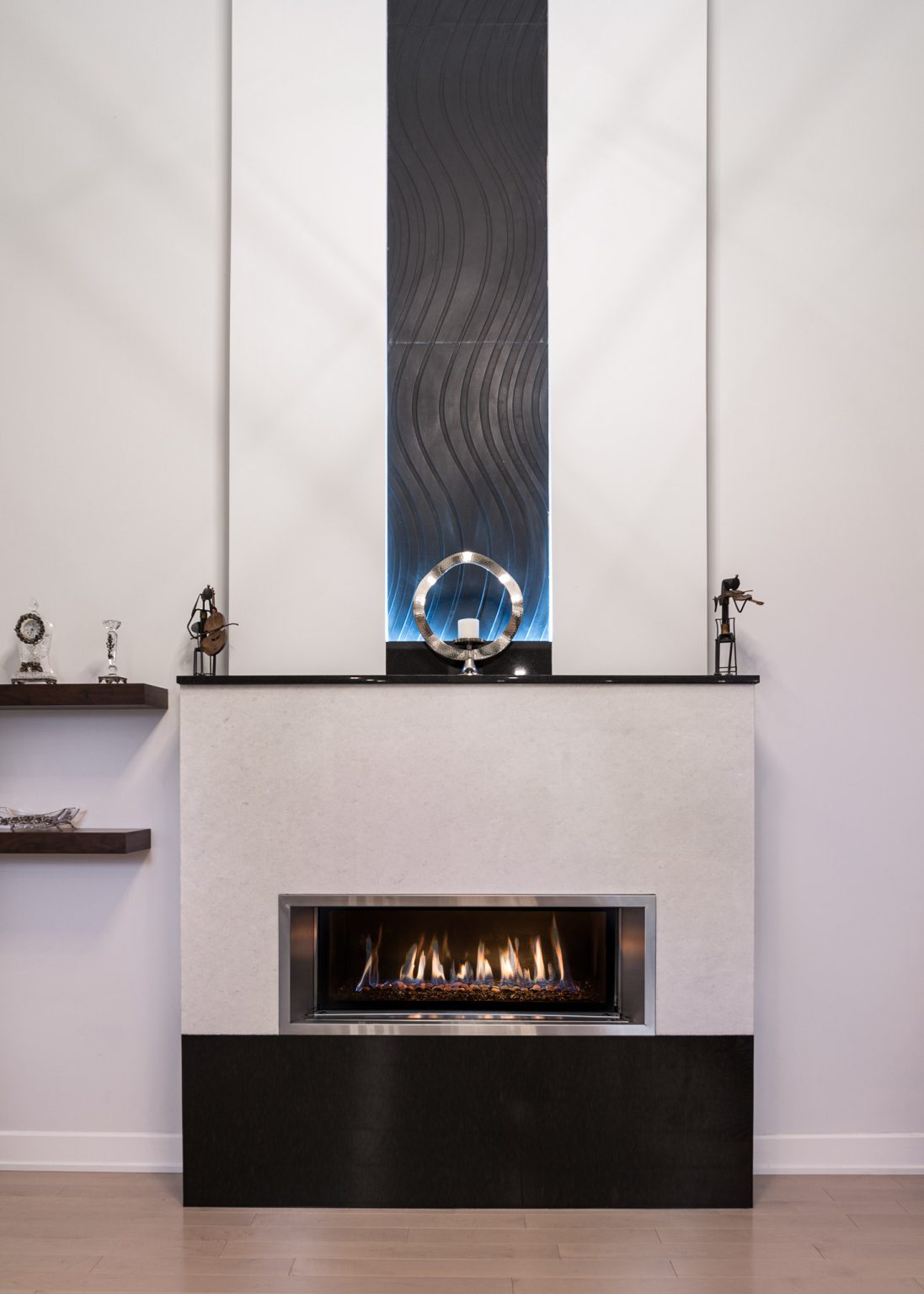 Sleek Modern Fireplace - KARI DESIGN CENTRE